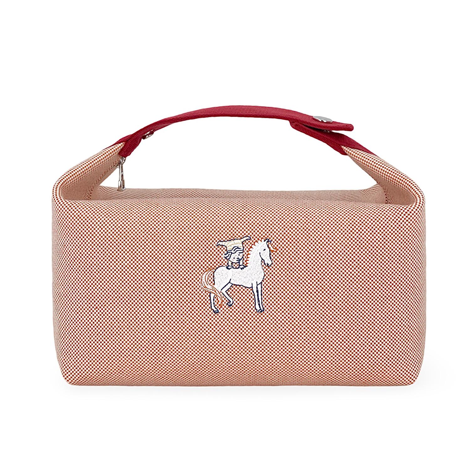 Hermes Canvas Terracotta Large Cabriole Bride A Brac