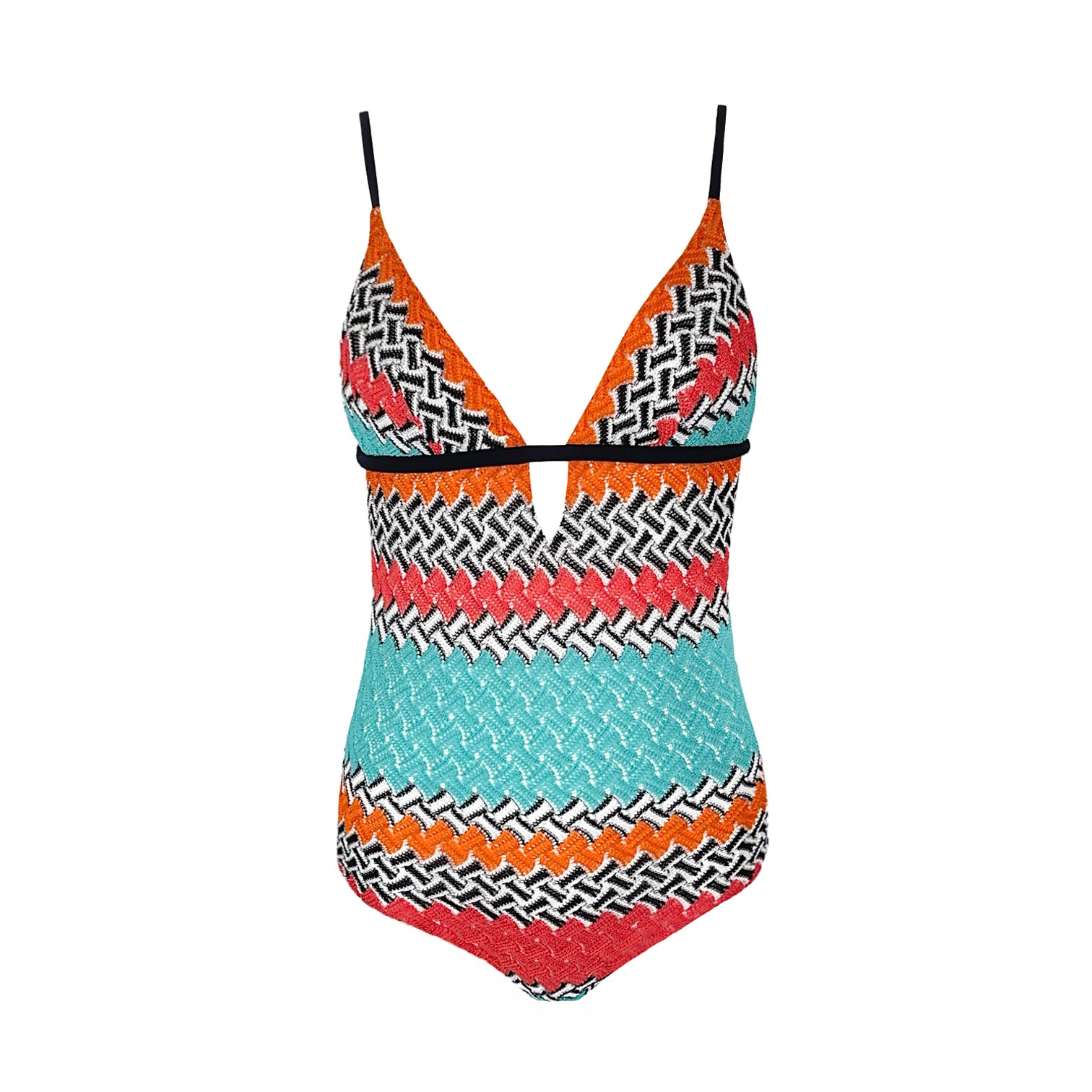 Missoni Multicolor One Piece Swimsuit IT42