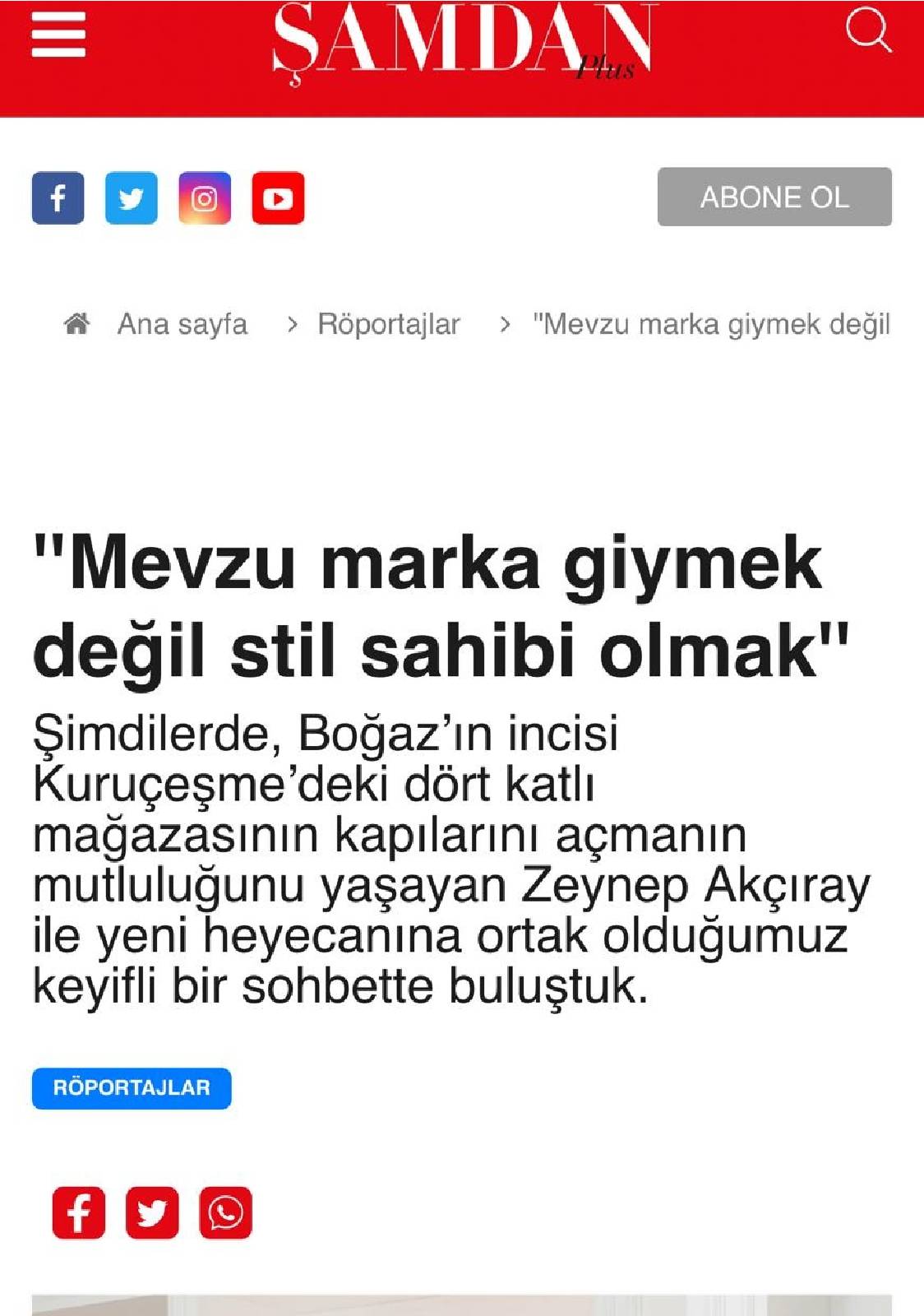 Mevzu marka giymek değil, stil sahibi olmak