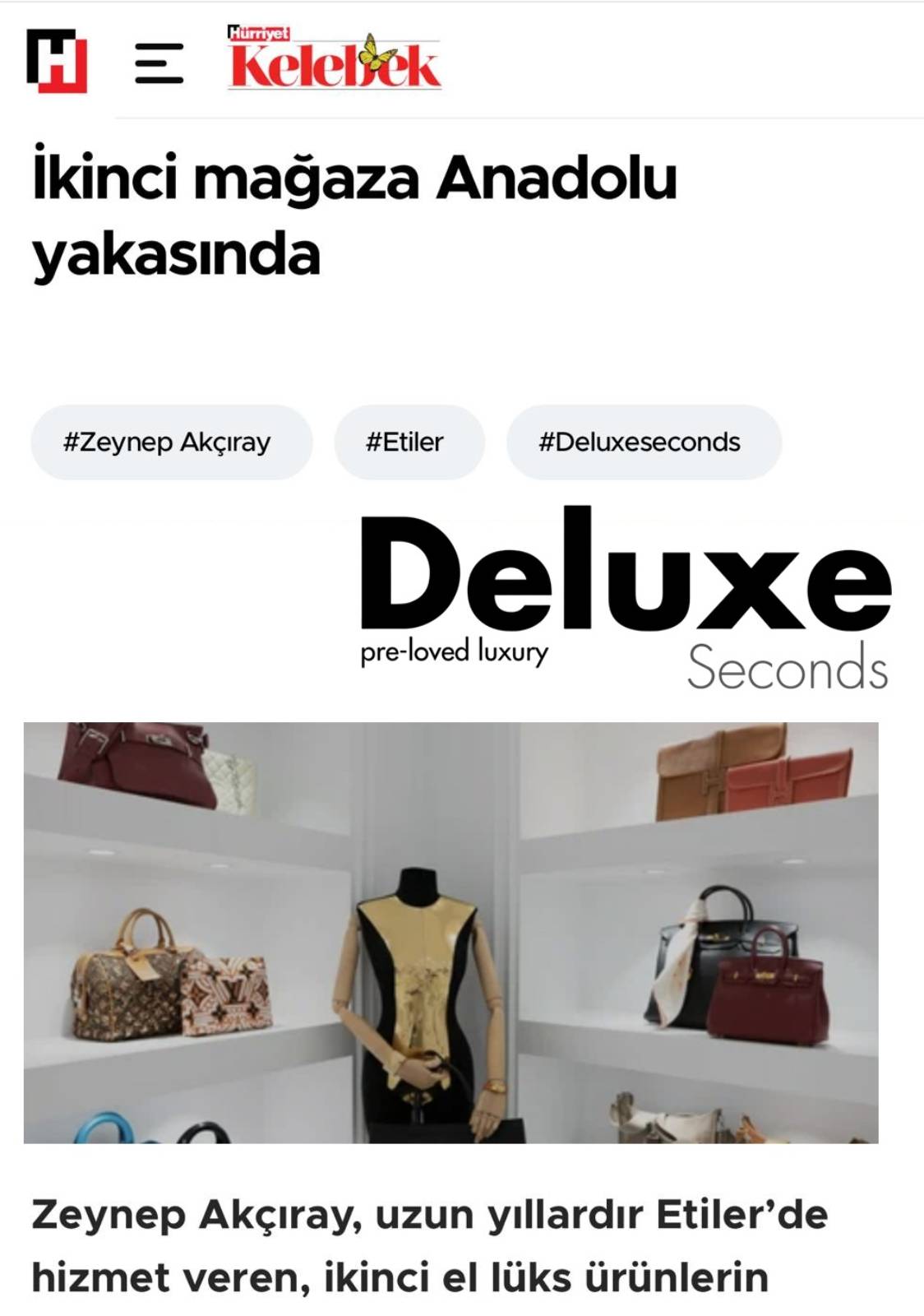 İkinci mağaza Anadolu yakasında