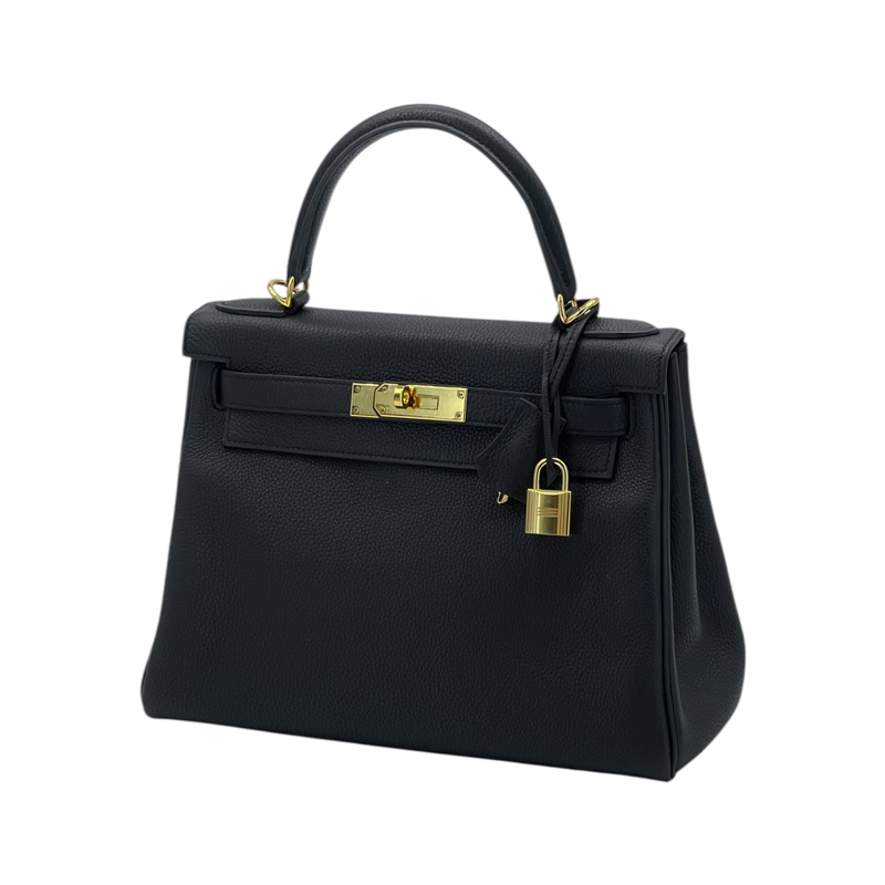 Hermes Togo Leather Gold Hardware Noir Kelly 28 - 2