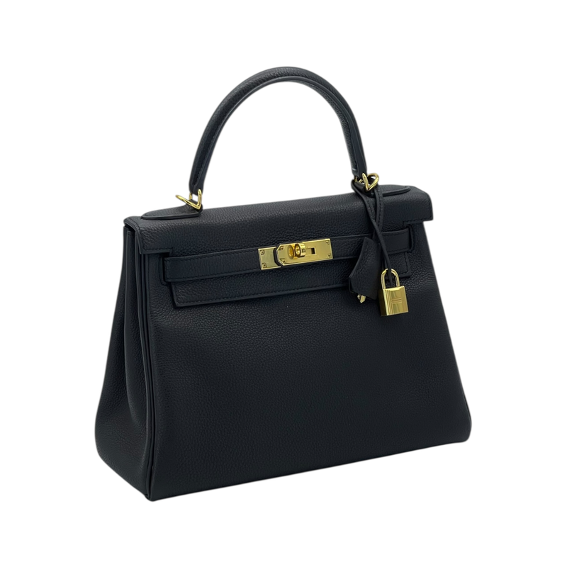 Hermes Togo Leather Gold Hardware Noir Kelly 28 - 3