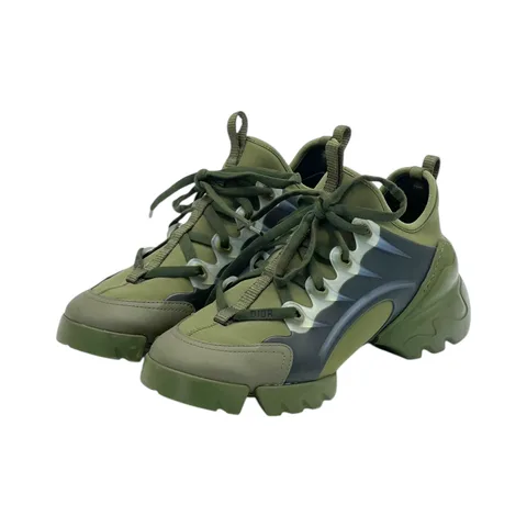 Christian Dior Khaki Technical Fabric D-Connect Sneakers 37 - 1