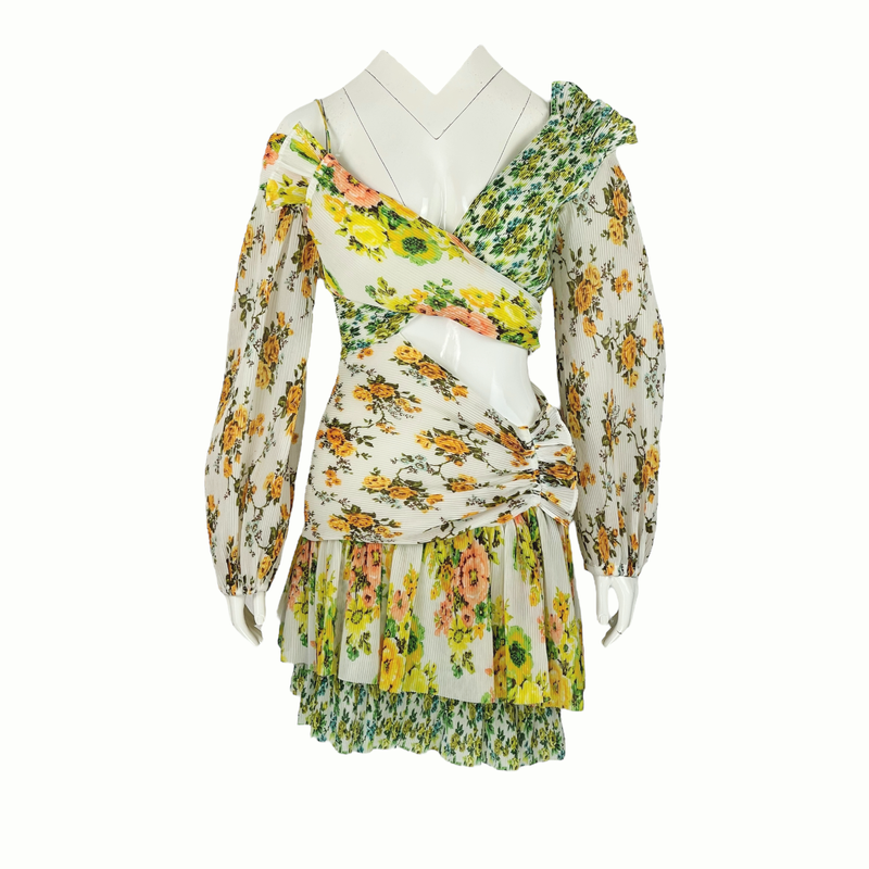 Zimmermann Golden Surfer Floral Cutout Mini Dress 1 - 1