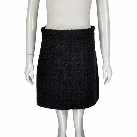 Gucci Black Tweed Mini Skirt IT42 - 1
