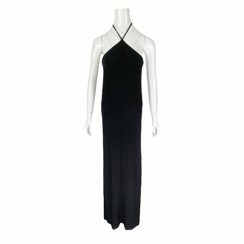 Gucci Black Viscose Sleeveless Maxi Dress IT44 - 1
