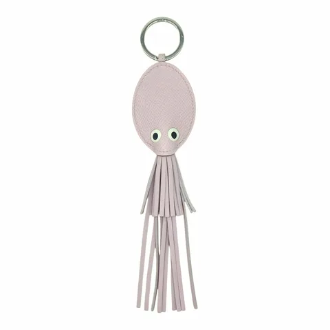 Hermes Mauve Pale Blanc Epsom Leather Poulpe Key Ring - 1