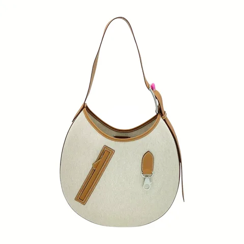 Hermes Canvas Swift Leather Palladium Hardware Ecru Beige Gold Arcon Bag - 1