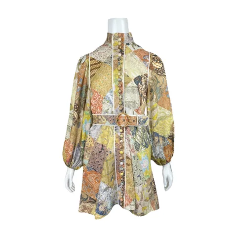 Zimmermann Bright Side A Line Batik Patch Mini Dress 1
