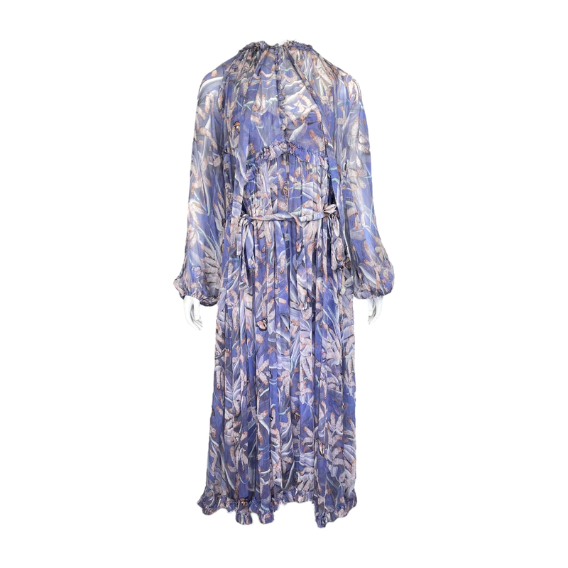 Zimmermann Purple Botanica Drawn Midi Dress 0 - 1