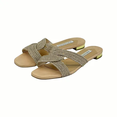 Aquazzura Poudre Gatsby Crystal Embellished Slides 37 - 1