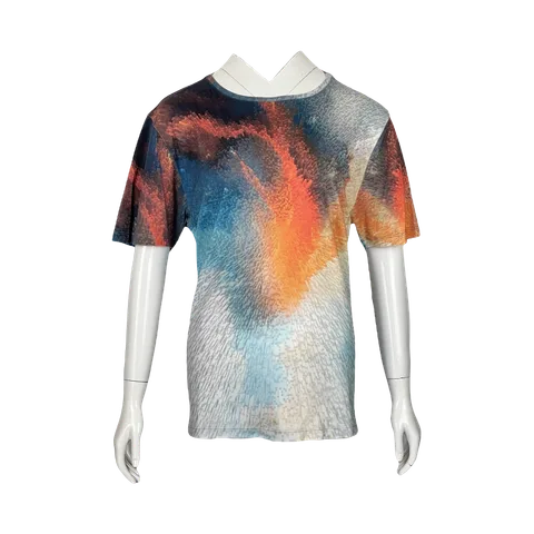 Fendi Red Blue Orange Cotton Tshirt IT48 - 1