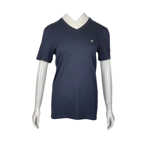 Christian Dior Navy Blue Cotton Bee Logo Embroidered Tshirt XS - 1