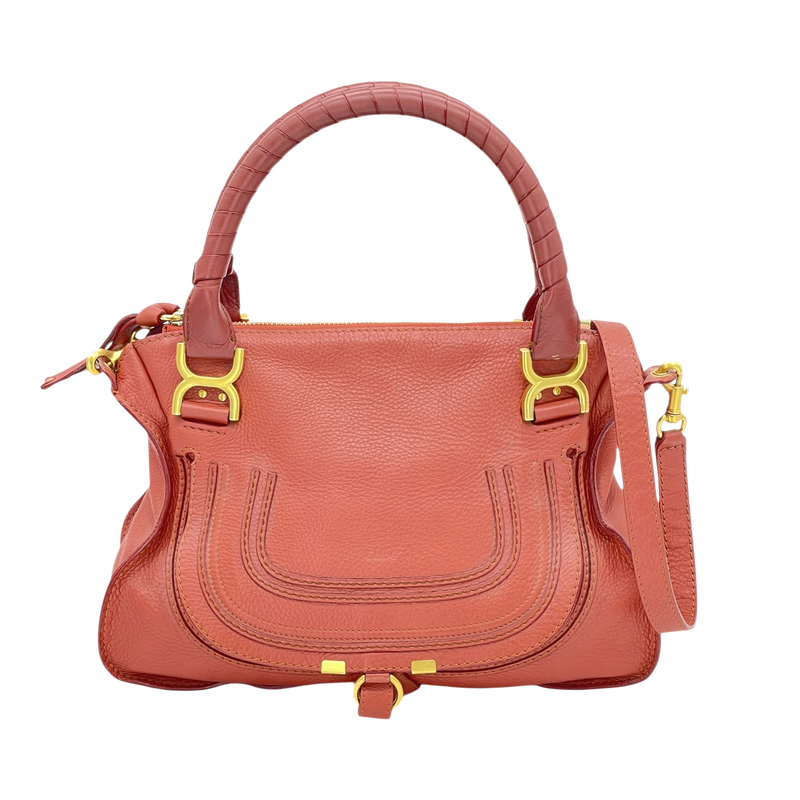 Chloe Brick Leather Medium Marcie Bag - 1