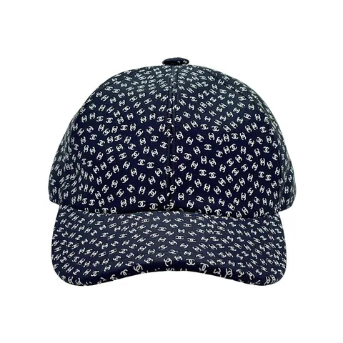 Chanel Black White CC Logo Baseball Cap - 1
