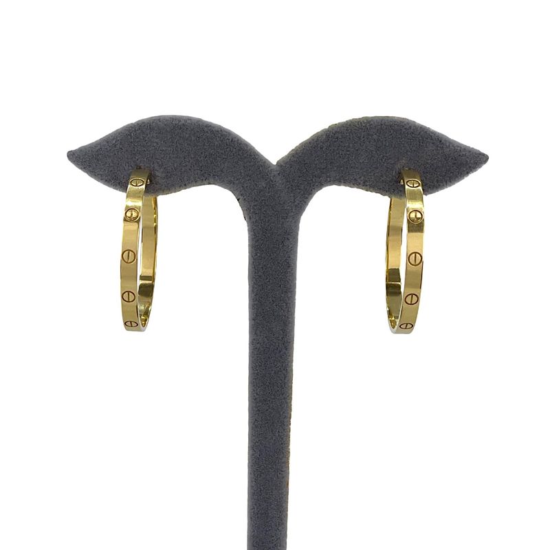 Cartier Yellow Gold Large Love Hoop Earrings - 1