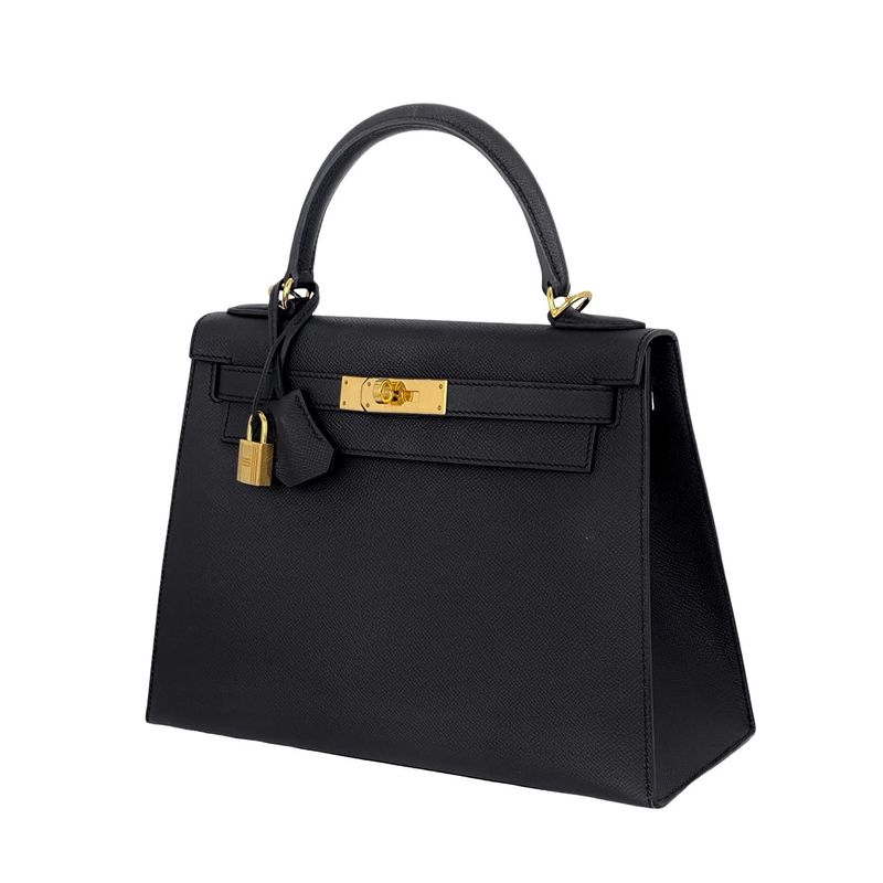 Hermes Sellier Epsom Leather Gold Hardware Noir Kelly 28 - 2