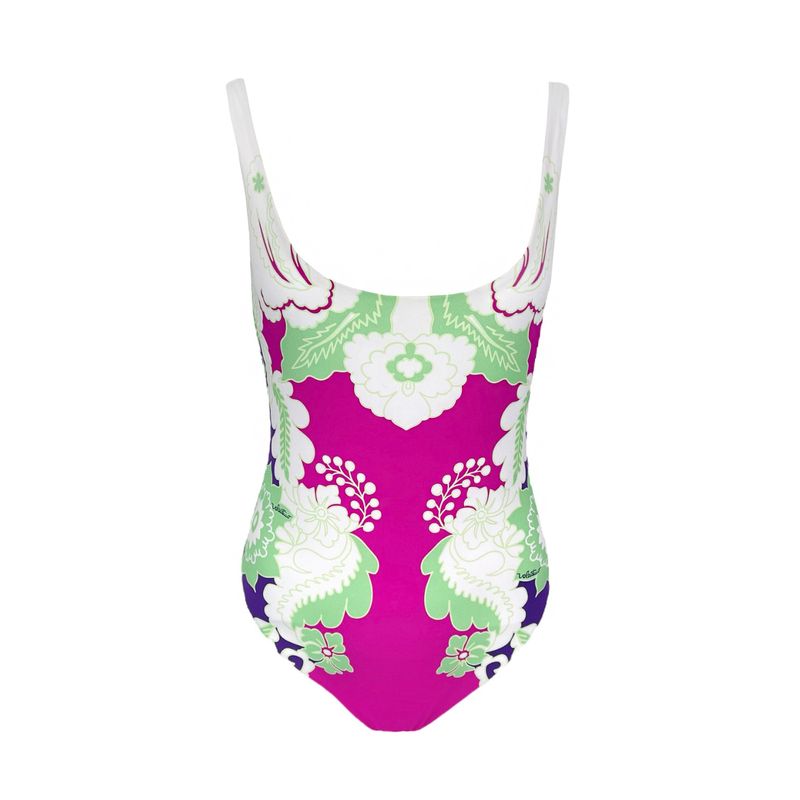 Valentino Multicolor Floral One Piece Swimsuits M - 1