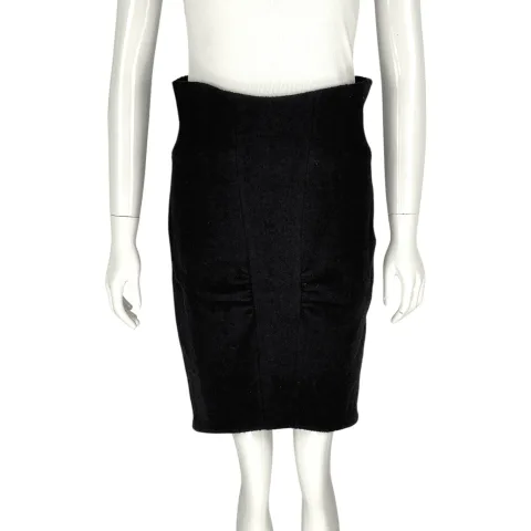 Chanel Black Wool Skirt 36 - 1