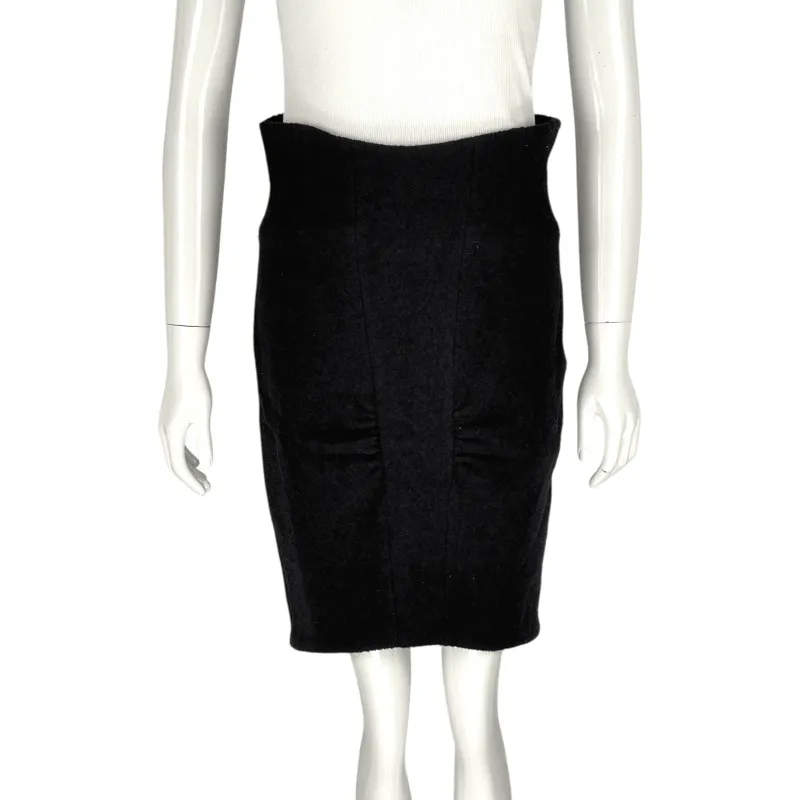 Chanel Black Wool Skirt 36 - 1