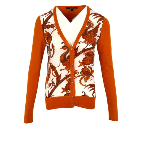 Gucci Orange Floral Cardigan S - 1