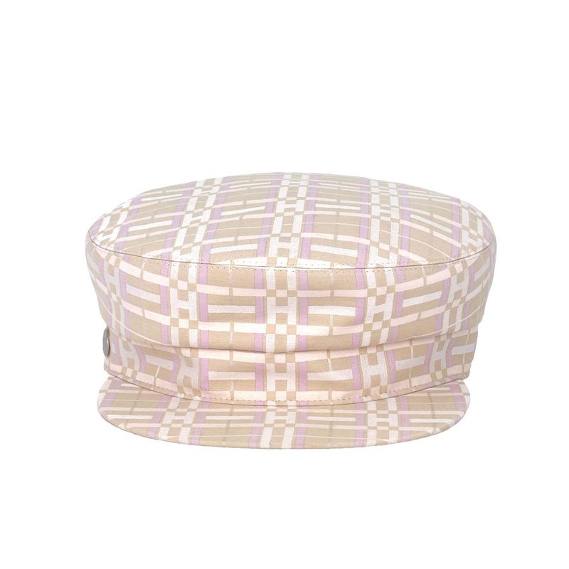 Hermes Aurore Cotton Silk Deauville H Kilt Cap 58 - 1