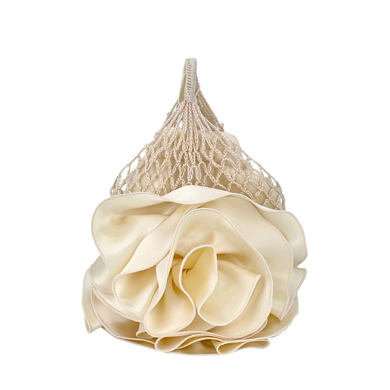 Magda Butrym Cream Satin Small Devana Bag - 1