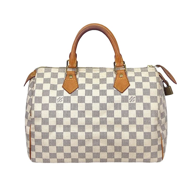 Louis Vuitton Beige Damier Azur Canvas Speedy 30 - 1