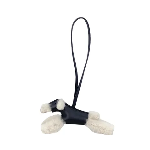 Hermes Merinos Wool Milo Lambskin Ecru Noir Budy Charm