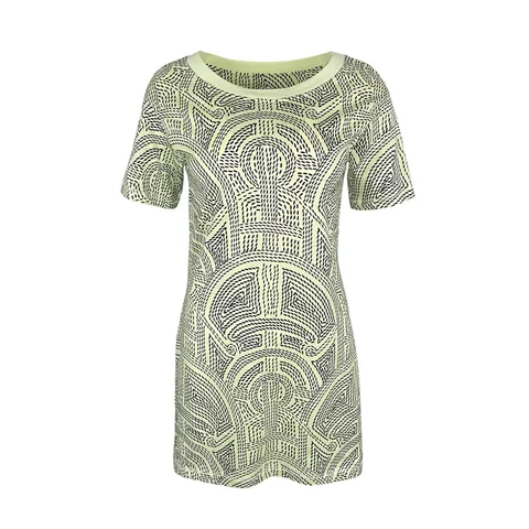 Hermes Green Black Eperon Dor Sellier Cotton Straıght Dress 34 - 1