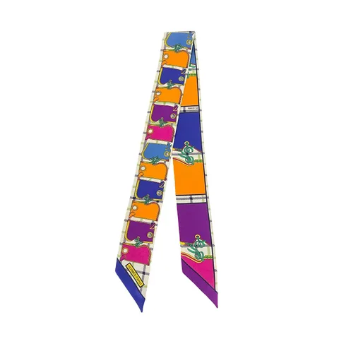 Hermes Multicolor Camails Silk Twilly Scarf - 1
