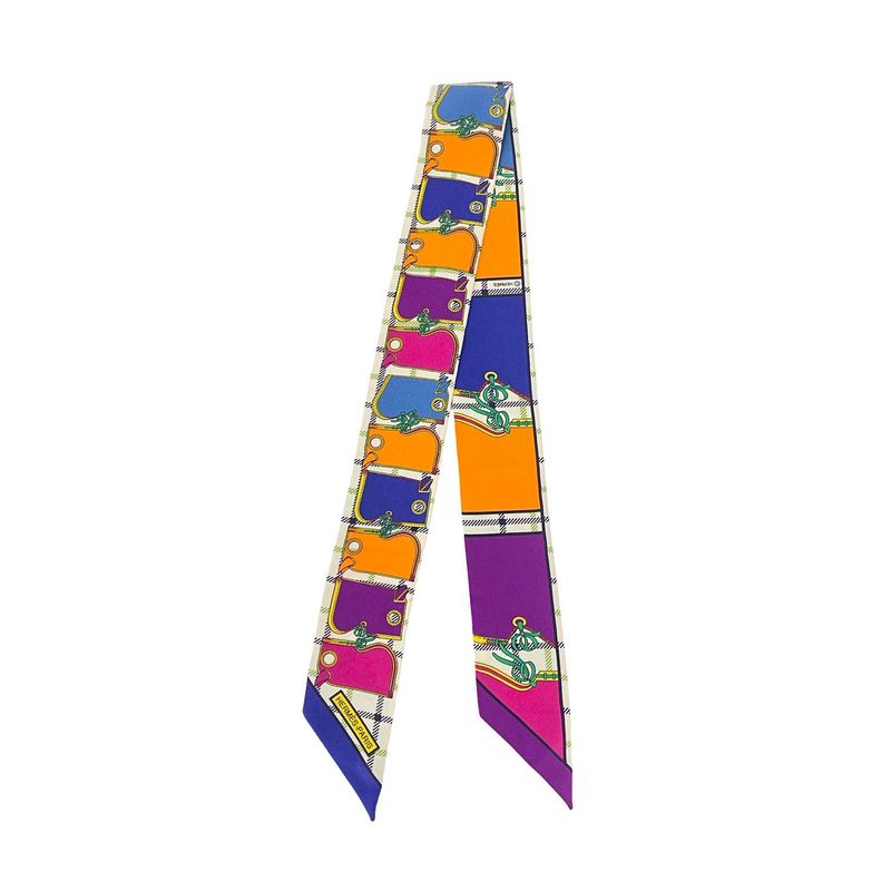 Hermes Multicolor Camails Silk Twilly Scarf - 1