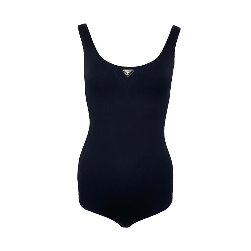 Prada Black Stretch Jersey Bodysuit 36 - 1