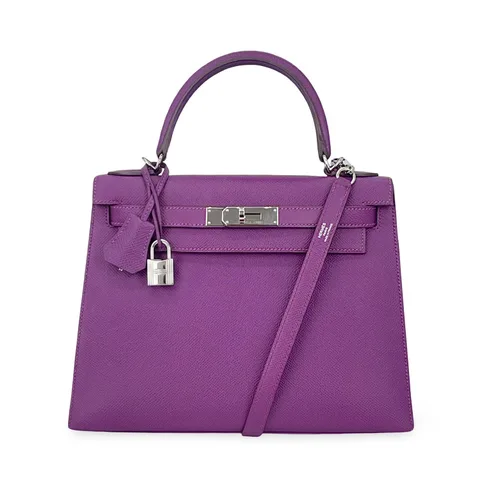 Hermes Epsom Leather Palladium Hardware Anemone Kelly 28 - 1