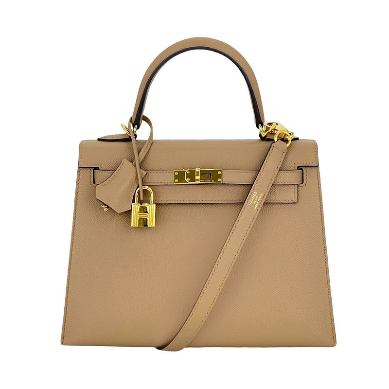 Hermes Sellier Epsom Leather Gold Hardware Chai Kelly 25 - 1