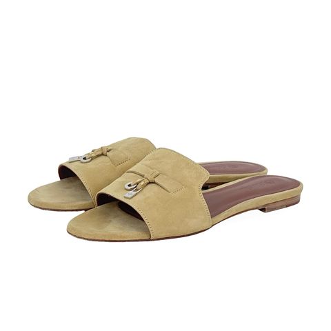 Loro Piana Beige Suede Summer Charms Sandals 38.5 - 1