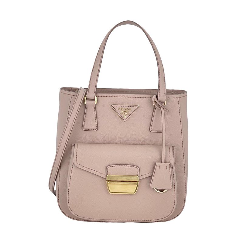 Prada Poudre Saffiano Leather Metropolis Tote Bag
