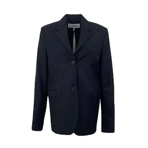 Loewe Black Wool Open Back Blazer Jacket 36