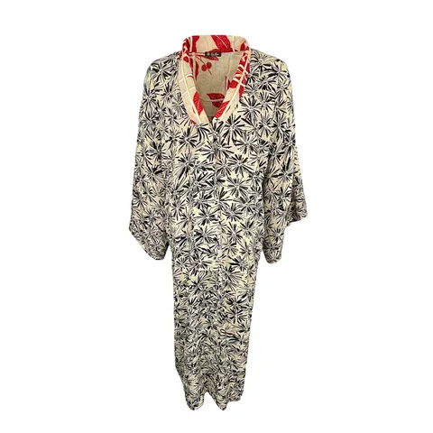 Loro Piana Floral Print Linen Caftan M
