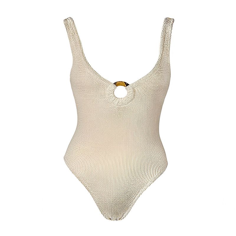 Hunza G One Piece Cream Celine Swimsuit - 1