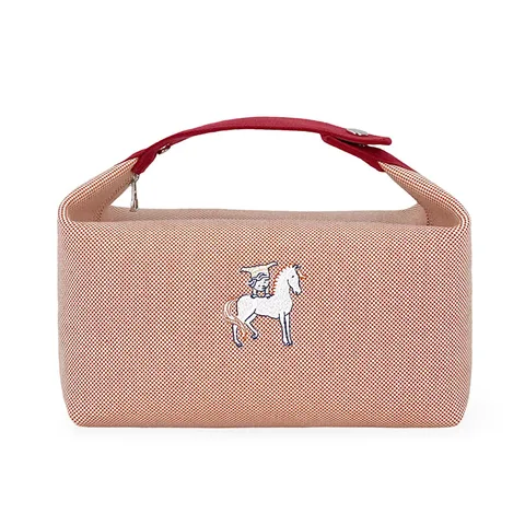 Hermes Canvas Terracotta Large Cabriole Bride A Brac - 1