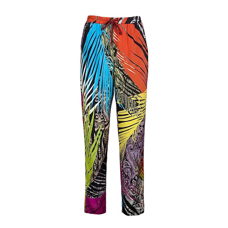 Etro Multicolor Silk Pant IT46 - 1