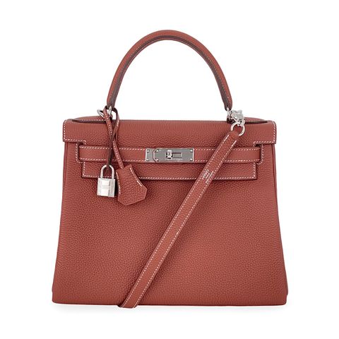 Hermes Togo Leather Palladium Hardware Sienne Kelly 28 - 1