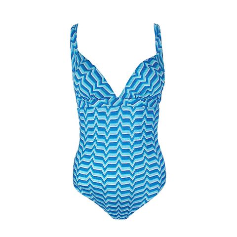 Missoni Blue Zigzag One Piece Swimsuit IT42 - 1