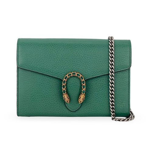 Gucci Emerald Calfskin Dionysus Wallet On Chain - 1