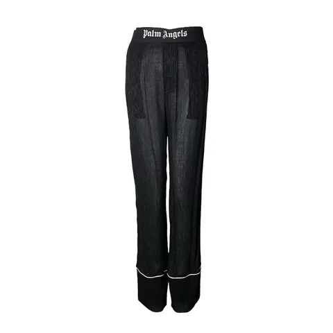 Palm Angels Black Logo Soiree Pants IT40 - 1