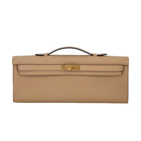 Hermes Swift Leather Gold Hardware Chai Kelly Cut Clutch - 1