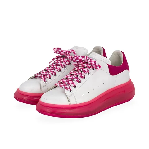 Alexander Mcqueen White Pink Clear Sole Oversized Sneakers 40