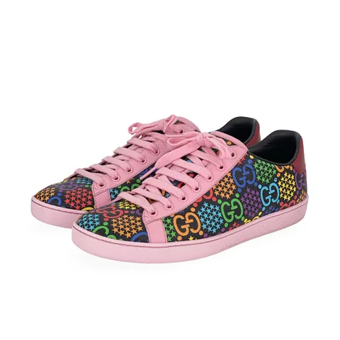 Gucci Multicolor Leather GG Psycedelic Ace Sneakers 39 - 1