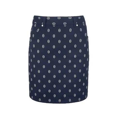 Hermes Bleu Marine Chaine Dancre Denim Mini Skirt 34 - 1